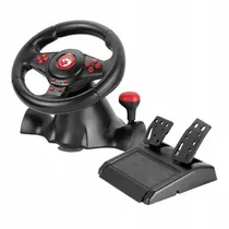 Controle Game Marvo GT-903 Volante Gaming / 16 Botões + Pedal 2 Botões / 180º - Preto