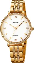 Relógio Skmei 2006 Gold/White - Feminino
