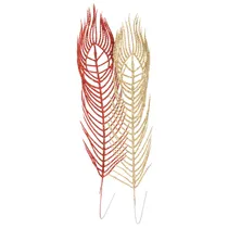 Planta Natal Artificial Dourada/Verm 50CM