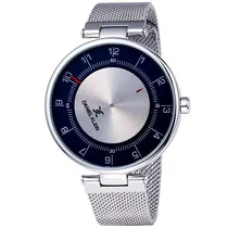 Relógio Analógico Daniel Klein Premium DK11918-2 Masculino Pulseira de Aço Inoxidável - Prata e Azul Escuro