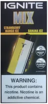Vape Descartável Ignite Mix Strawberry Mango Ice/Banana Ice 40000 Puffs