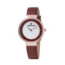 Relógio Analógico Feminino Daniel Klein Fiord DK12026-2 - Marrom e Rosa Ouro