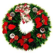 Coroa de Natal Decorada 38CM - Clássica