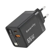 Carregador Smartfy CAR01 - 65W - USB-C/USB - com Cabo USB-C - Preto