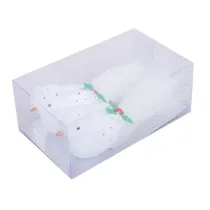 Pássaros Decorativos de Nata com 2 PCS 15CM Brancos