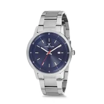 Relógio Analógico Masculino Daniel Klein Premium DK12114-2 - Prata e Azul