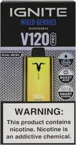 Vape Descartável Ignite V120 Pro Mixed Berries 12000 Puffs Dual Mesh Gold