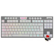 Teclado Gamer Mecânico Redragon Horus TKL, Wireless, USB, RGB, Swift Vermelho, K621W-RGB, Inglês, Branco