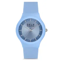 Relogio Analógico Feminino Daniel Klein DK.1.12713-3 DKLN Ladies / Pulseira de Silicone - Azul Claro