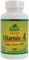 Alfa Vitamins Vitamin A Fish Liver Oil (100 Cápsulas Em Gel)