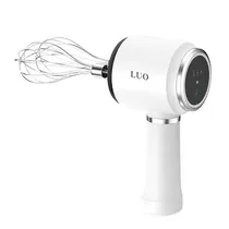 Batedeira Eletrica Luo LU-4945 Hand Mixer / 3 Velocidades - Branco/Preto