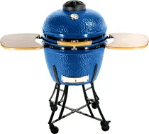 Churrasqueira de Cerâmica Auplex Kamado Ceramic Grill 24" - Azul
