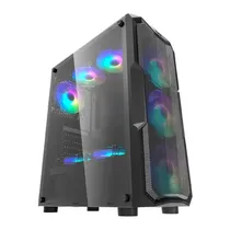 Gabinete Gamer Aigo Darkflash Aquarius Mesh Mid Tower - Preto