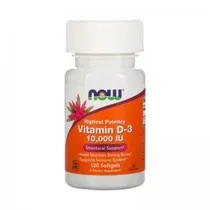 Vitamina D3 10.000IU 120 Cápsulas Now Sports