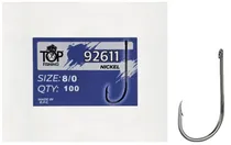 Anzol Top Fishing 92611 Black Nickel 8/0 com 100 Pçs