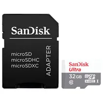 Cartão de Memória Sandisk Ultra, 32GB, Micro SDHC, C10, 100MB/s, SDSQUNR-032G-GN3MA  Cartão de M...