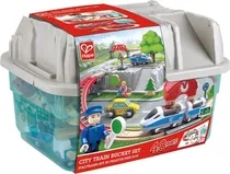 Hape City Train Bucket Set - E3771 (48 PCS)