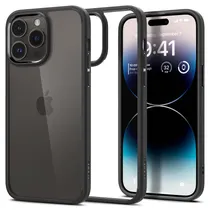 Estojo Protetor Spigen Crystal Hybrid ACS04642 para iPhone 14 Pro Max - Preto Fosco