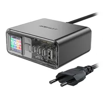 Carregador Acefast Z4 PD128W 3USB-C + USB-A Gray  Carregador ...