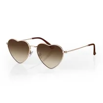 Oculos de Sol Feminino Daniel Klein DK4321-1 / Estilo Coraçao - Marrom/Dourado