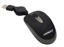 Mouse Óptico com Fio Retrátil Satellite A-80 - Preto/Cinza