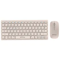 Teclado FTX Wireless + Mouse FTXGK03S Português - Dourado