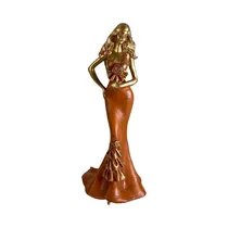 Figura Decorativa de Mujer Concepts 437-7211338 33 CM Dorado - Naranja