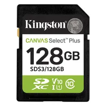 Cartão de Memória SD Kingston Canvas Select Plus 128GB 150MBS - SDS3/128GB