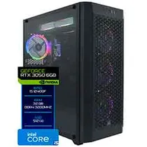 PC Montado Gamer Intel Core i5 12400F de 2.5GHZ 32GB de Ram / 512GB SSD / Geforce RTX3050 6GB - Preto