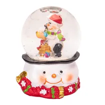 Bola Natalina Branca Boneco de Neve c/Rena