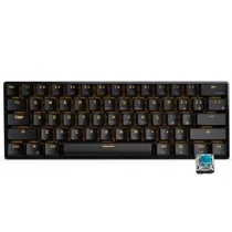 Teclado Mecânico Royal Kludge RK61, 60%, RGB, Tátil Wireless, s/Fio, Switch Blue, RK61SM-Blac-Q, Preto