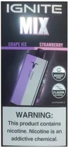 Vape Descartável Ignite Mix Grape Ice/Strawberry 40000 Puffs