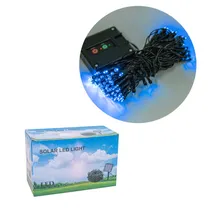Luzes Solares Pisca 10M 100L Azul