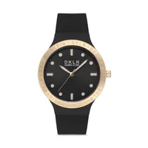 Relógio Analógico Feminino Daniel Klein DKLN DK.1.12644-1 - Preto/Dourado