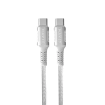 Cabo Havit USB-C Macho A USB-C Macho / 1M - Branco (CB6297)