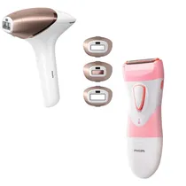 Depilador Philips Laser BR1955/14 Lumea + Barbeador HP6306/00