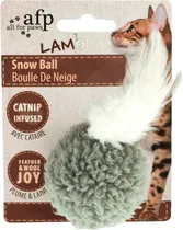 Brinquedo de Pelucia para Gatos Afp Snow Ball 2106 Cinza