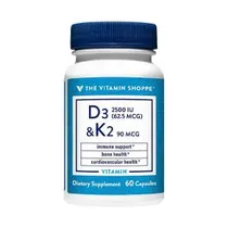 Vitamina D3 & K2 The Vitamin Shoppe 60 Cápsulas