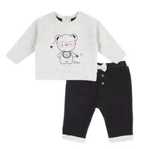 Chicco Fashion Set 2 PZ Blusa c/ Pantalones Largo Tela s C