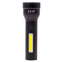 Lanterna Tatico LED Luo LU-178 USB Recarregavel / Impermeável / Luz de Alimentaçao - Preto