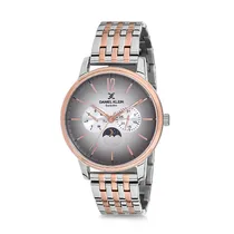 Relógio Analógico Masculino Daniel Klein Exclusive DK12226-3 - Prata e Rosa Ouro