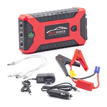 Carregador Portátil e Auxiliar de Partida para Carro High-Power Jump Starter 21000MAH com 4 Portas USB e Lanterna - Preto