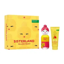 Benetton Sisterland Yellow Peony Kit 80ML+B.Lotion  Benetton Si...