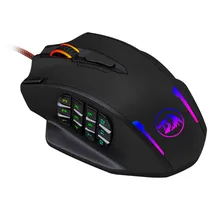 Mouse Gaming Redragon Impact M908 com Iluminação RGB/12400DPI Ajustável/18 Botões - Preto
