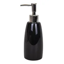 Dispenser Sabonete Porcelana Preto Banheiro