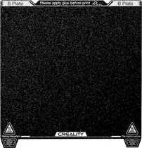 Placa de Construção para Impressora 3D Creality Pei K1 Max 315X310MM - Black