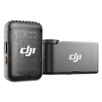 Microfone Lapela Dji Mic 2 USB-C 1 TX + 1 RX FCC Sem Fio para Smartphone - Preto