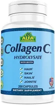 Alfa Vitamins Collagen C Hydrolysate With Biotin (200 Cápsulas)