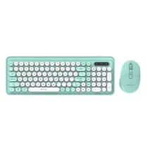 Kit Teclado e Mouse FTX FTXGK02 Sem Fio Espanhol - Verde