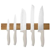 Conjunto de Facas Berlinger Haus com Suporte de Parede Bege 6 Peças